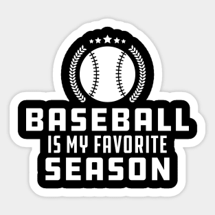 Baseball Is My Favorite Season Sticker